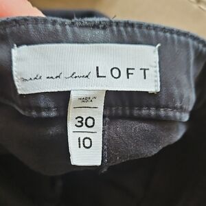 LOFT Black Straight Leg Jeans with Classic Fit